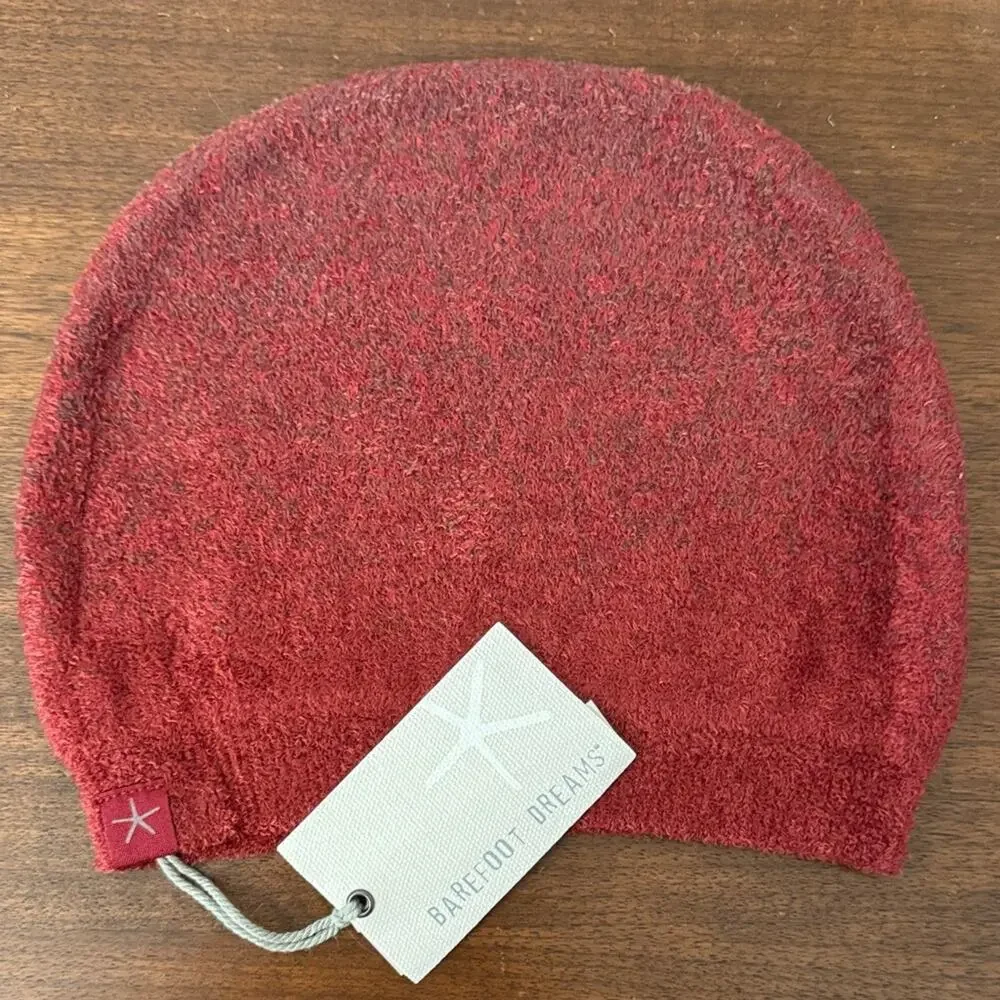 Barefoot Dreams CozyChic Lite Confetti Beanie | Crimson Rosewood | Cozy Boho New